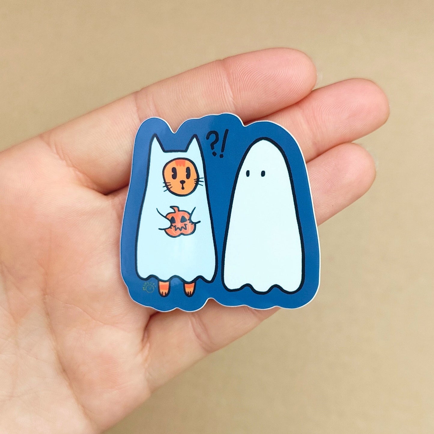 Wholesale Real Spook Ghost Cat Halloween - Vinyl Sticker - Wholesale Case of 6 Units