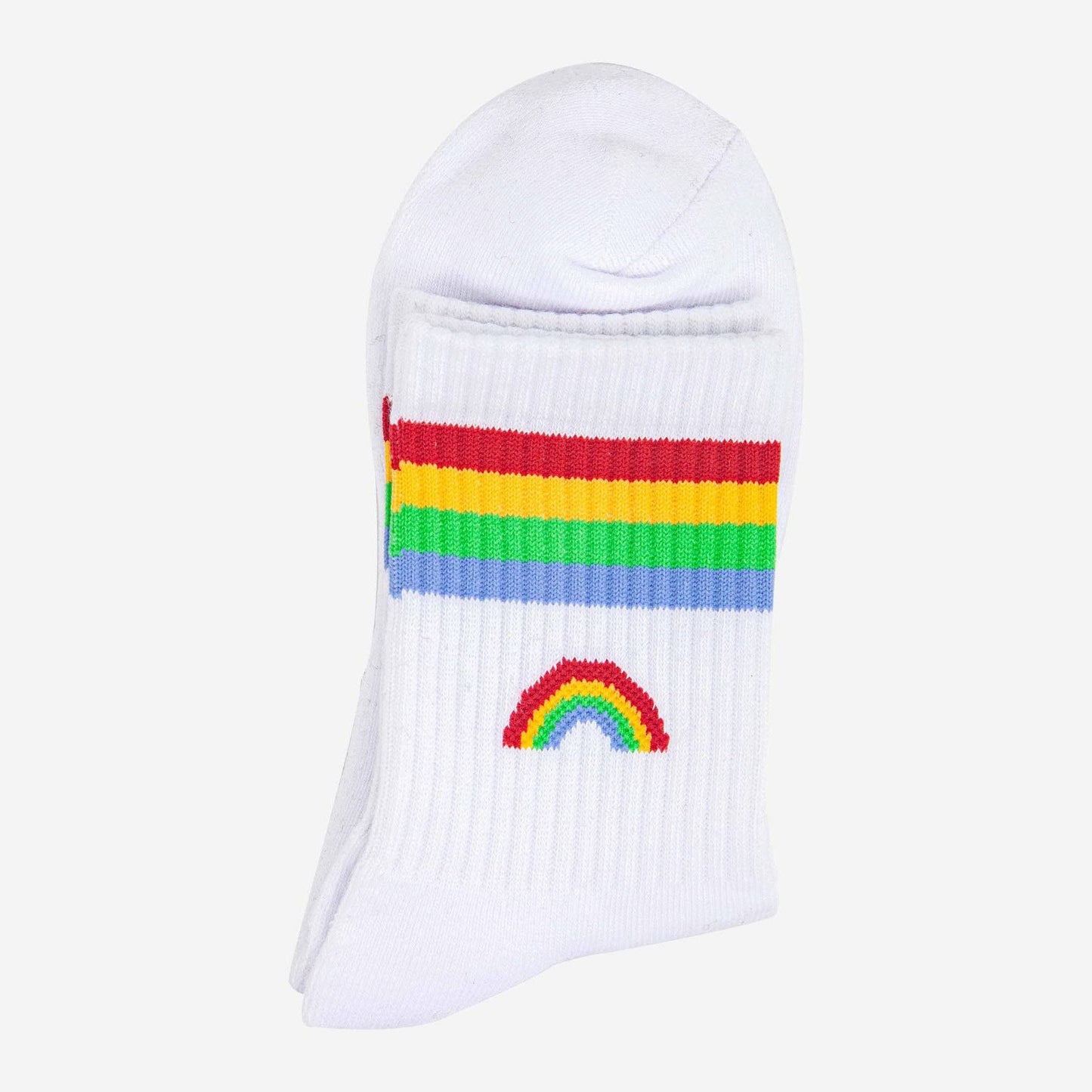 White & Rainbow Socks