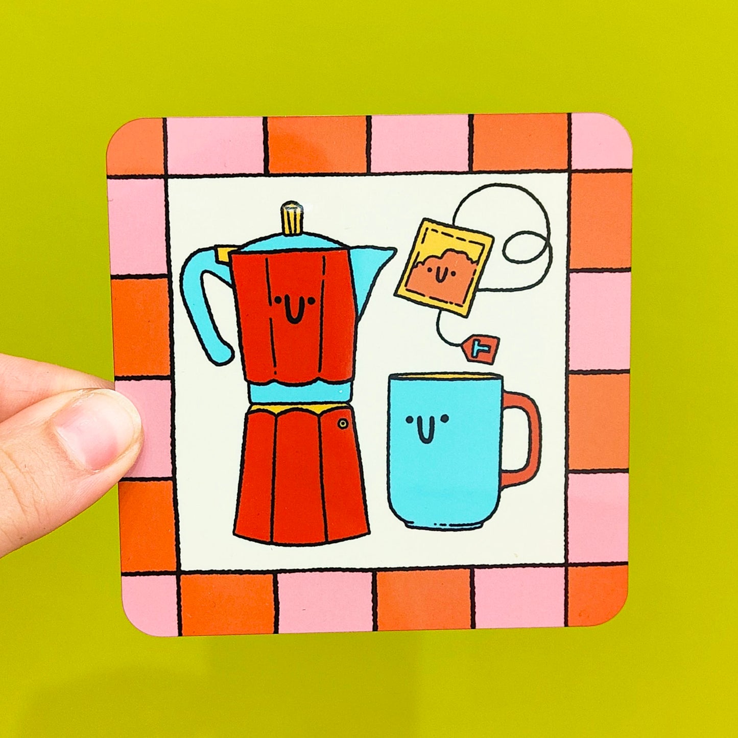 Tea & Coffee Cute Food and Drink Coaster