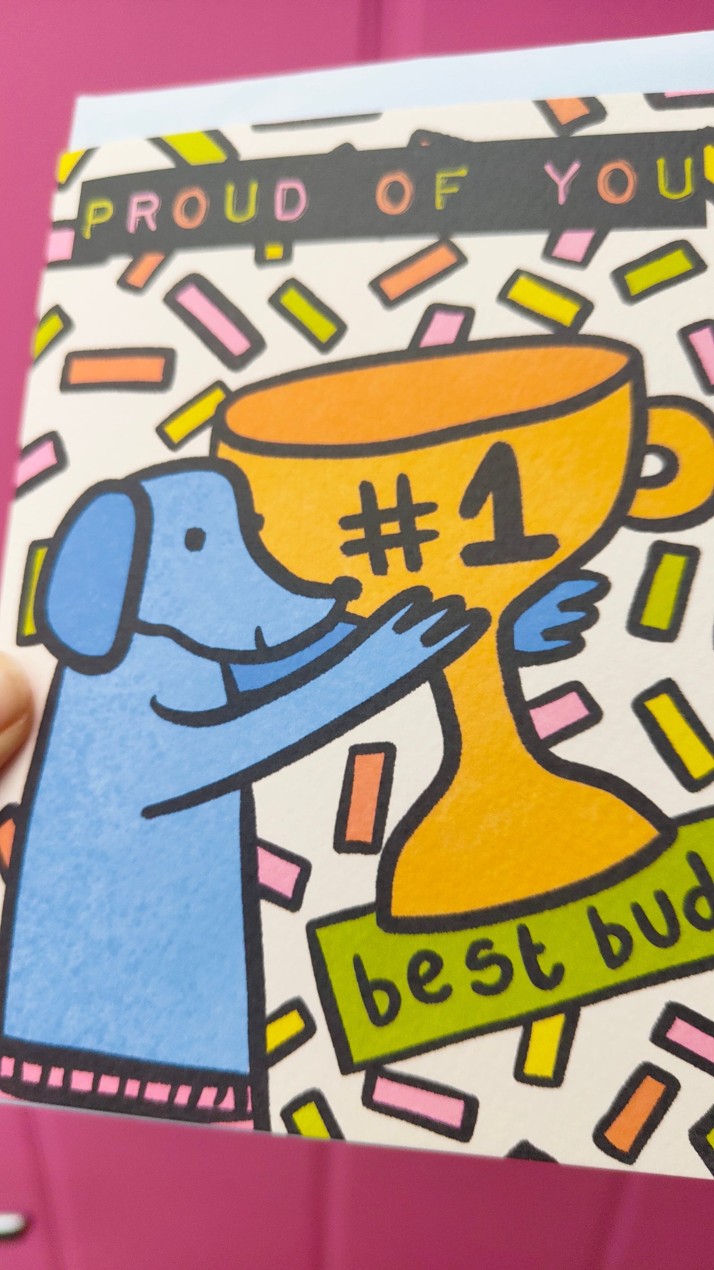 Best Bud Dog Champ Greetings Card
