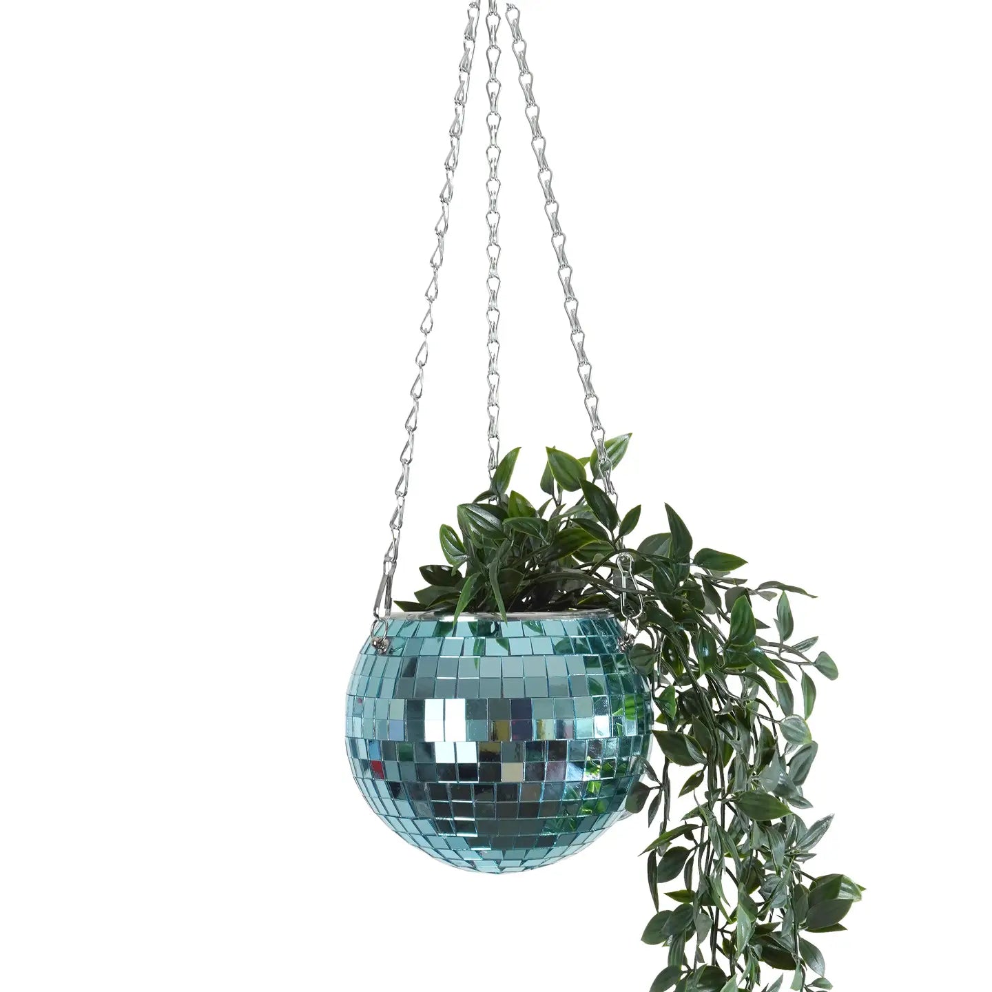 Disco Ball Hanging Planter - Pink / Blue- display model - no box