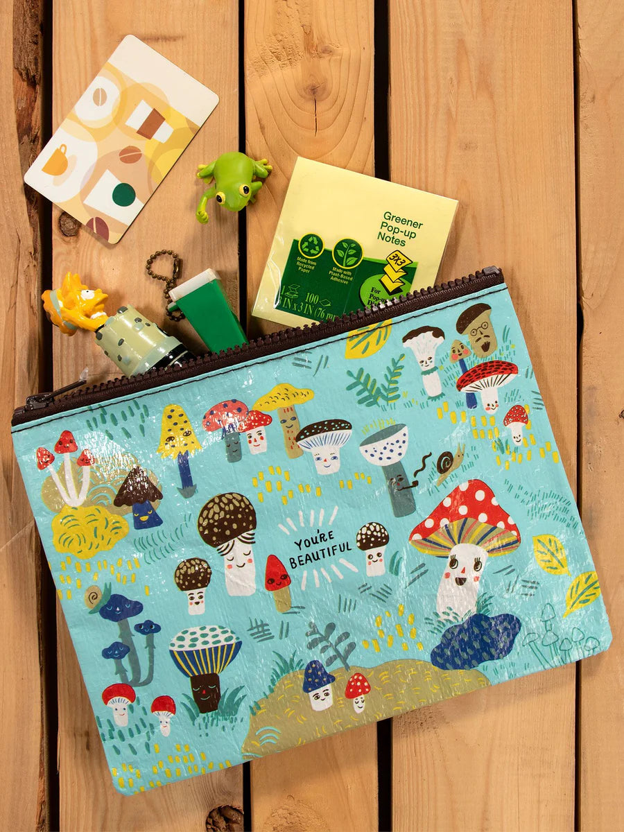 Recycled Material Large Storage Zip Pouch