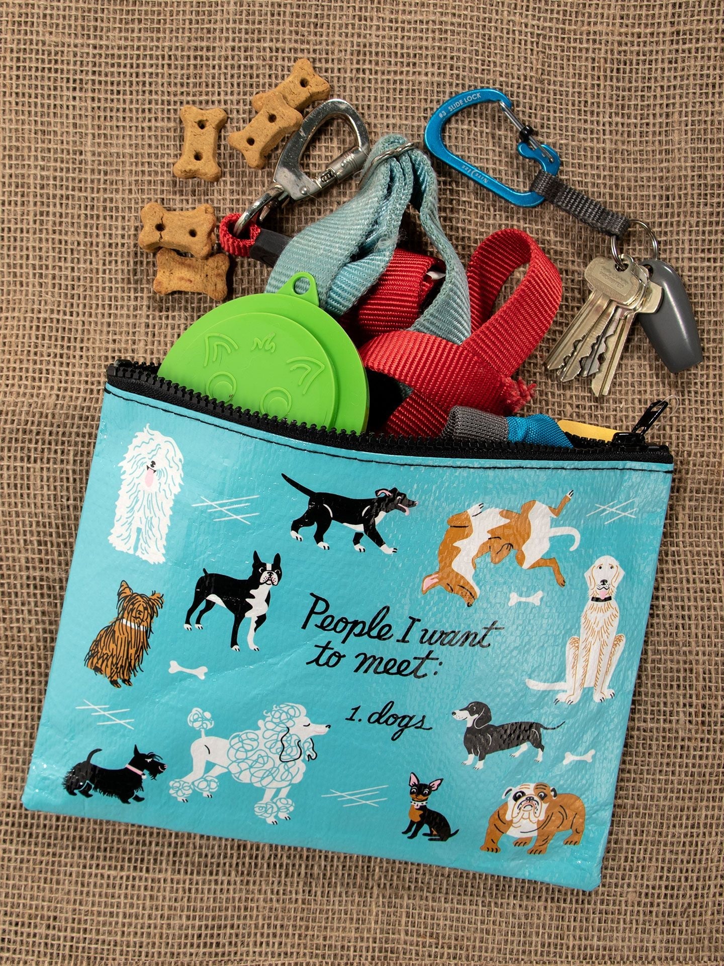 Recycled Material Large Storage Zip Pouch