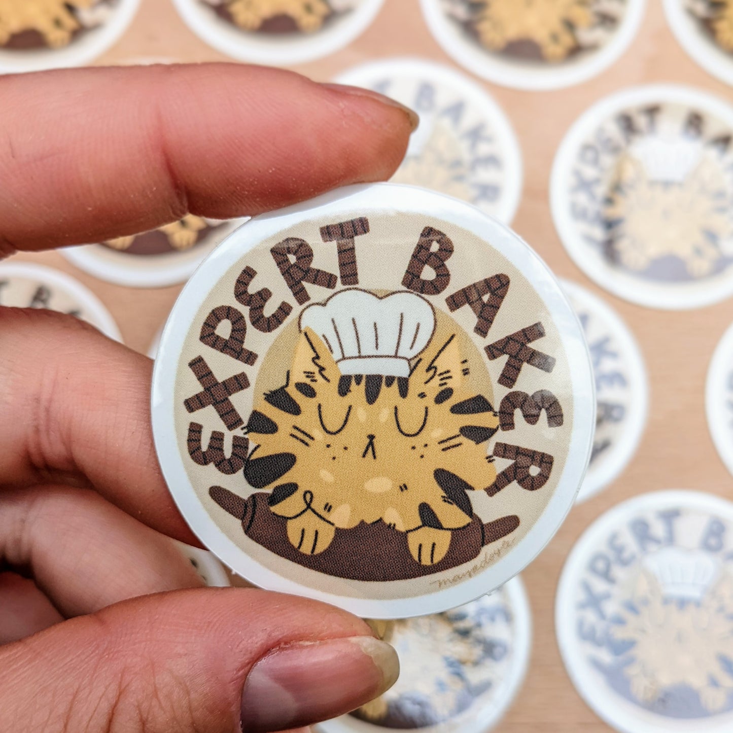 Expert Baker Cat - Vinyl Sticker - Wholesale Case of 6 Units