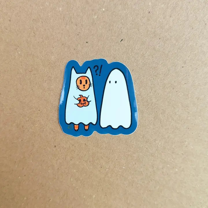 Real Spook -Ghost Cat Halloween Sticker