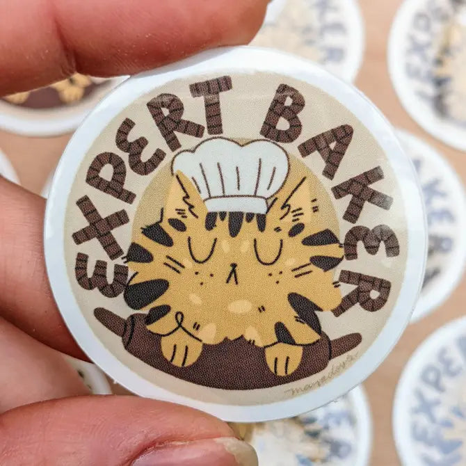 Expert Baker Cat - Vinyl Sticker