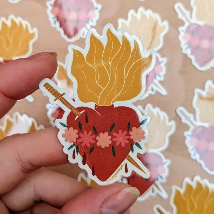 Sacred Heart Vinyl Sticker