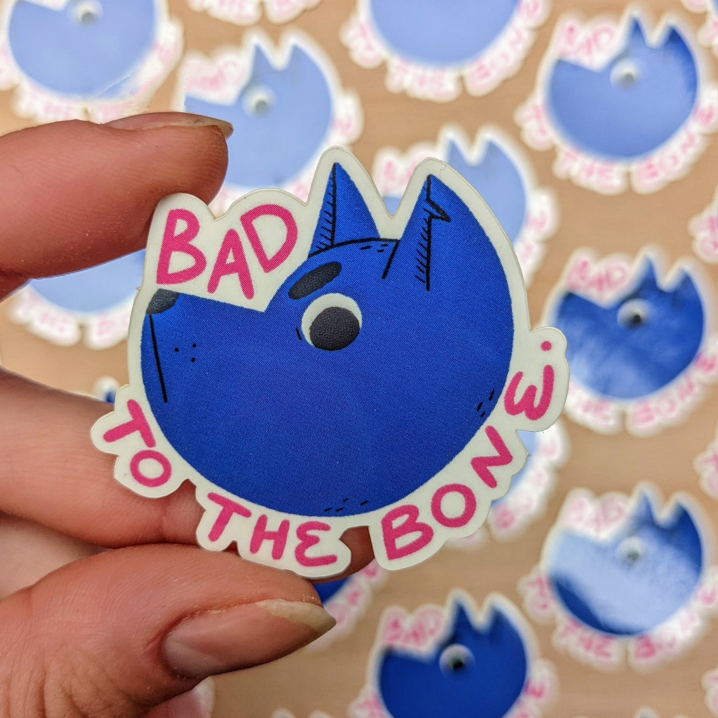 Bad To The Bone - Vinyl Sticker - Wholesale Case of 6 Units