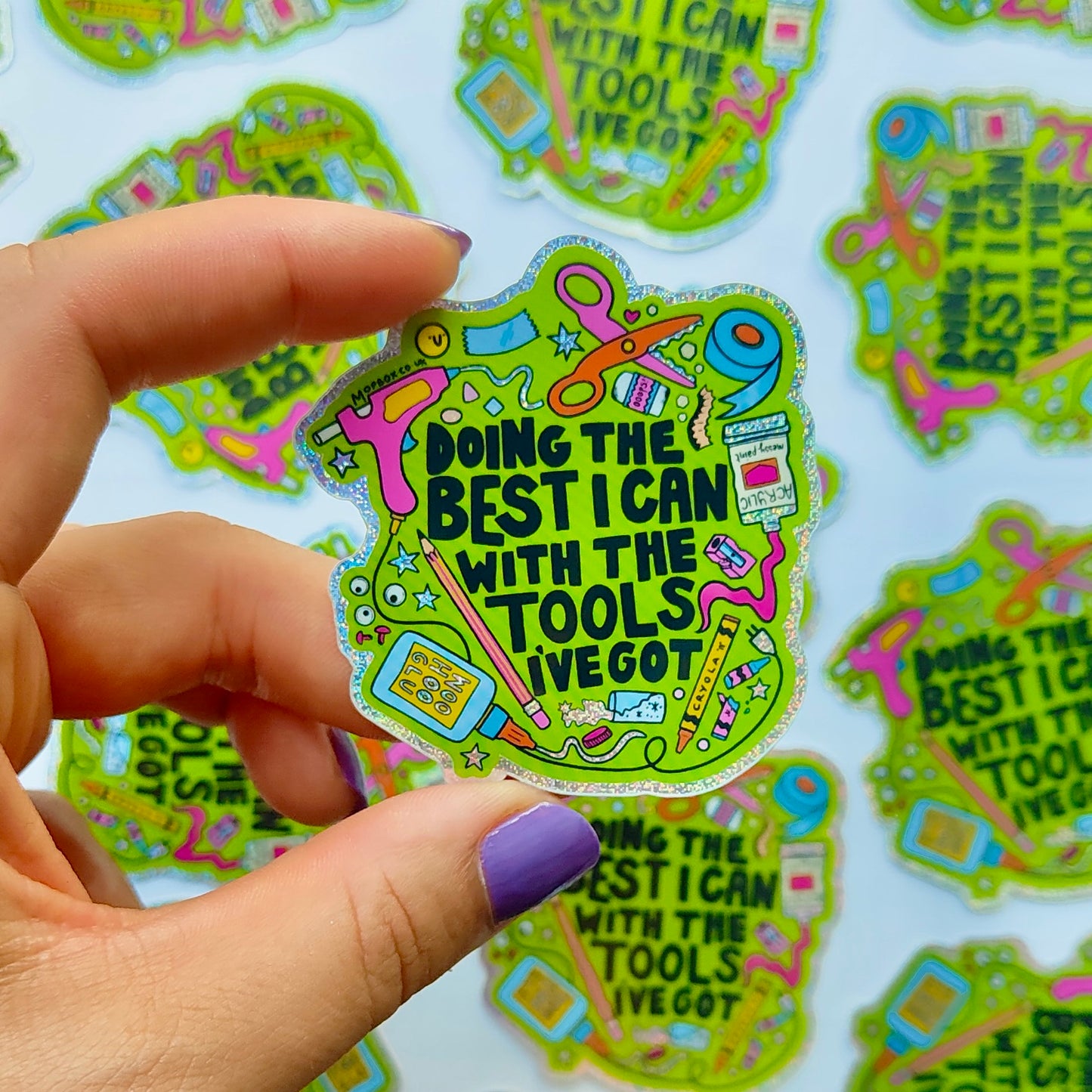 Craft Tools - Glitter Vinyl Sticker - Wholesale Case of 6 Units
