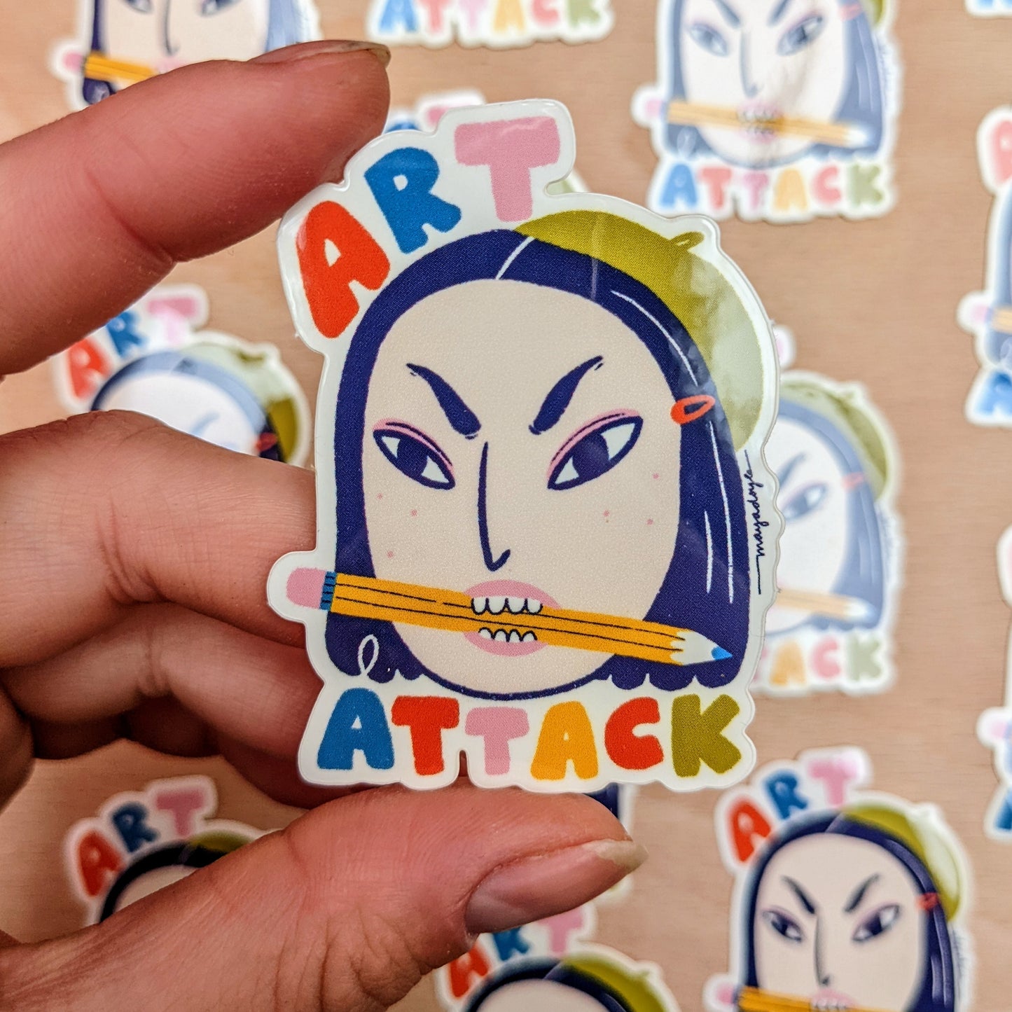 Art Attack - Vinyl Sticker - Wholesale Case of 6 Units