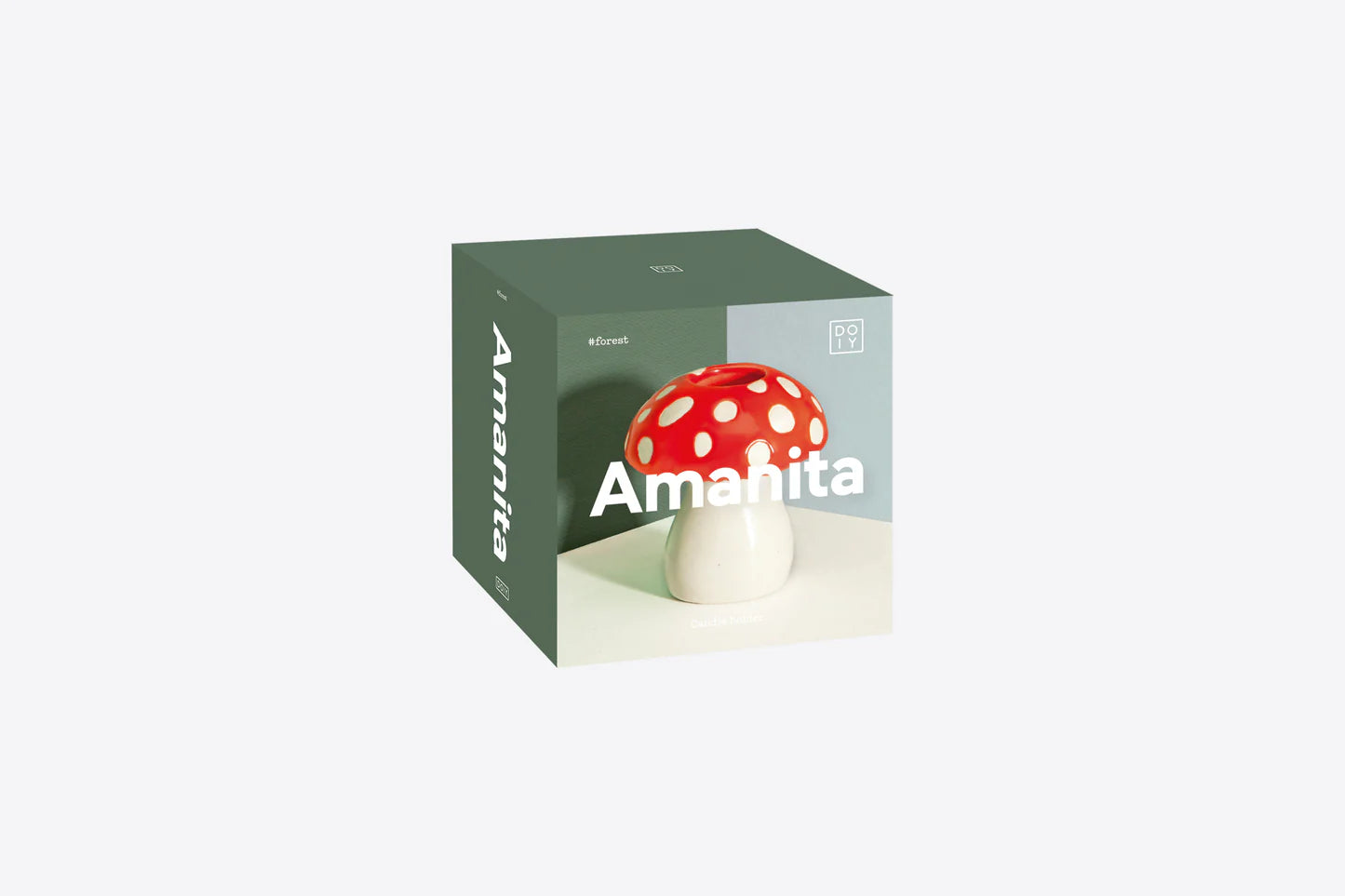 Amanita Mushroom Ceramic Candle Holder