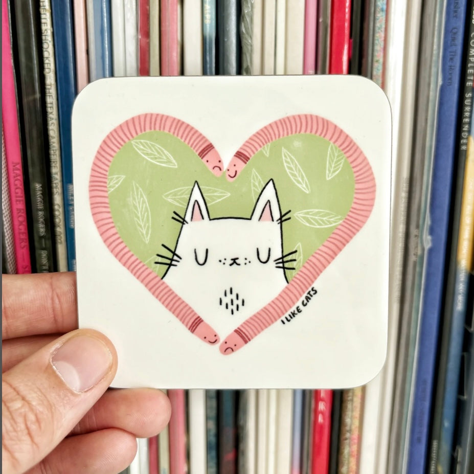 Worm & Cat Coaster