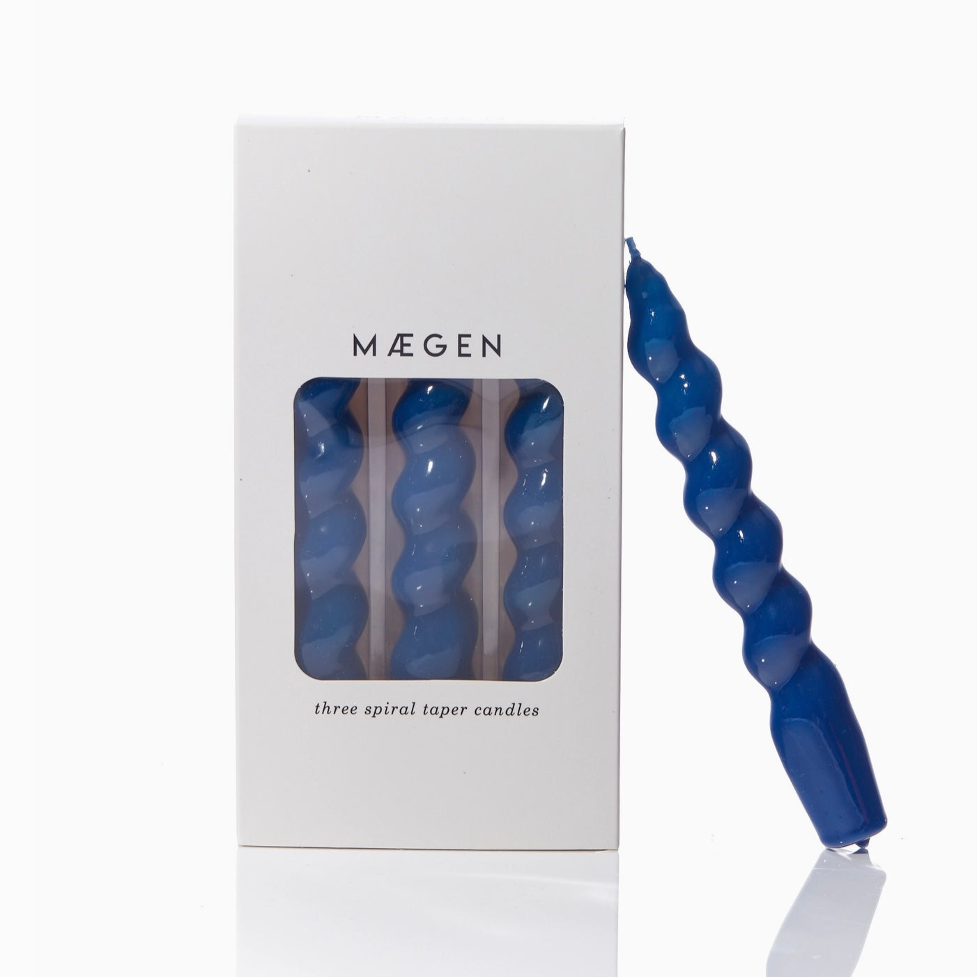 Navy Wavy Candles