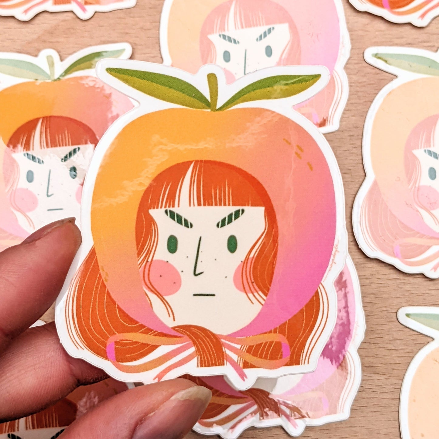 Peach Girl - Vinyl Sticker - Wholesale Case of 6 Units
