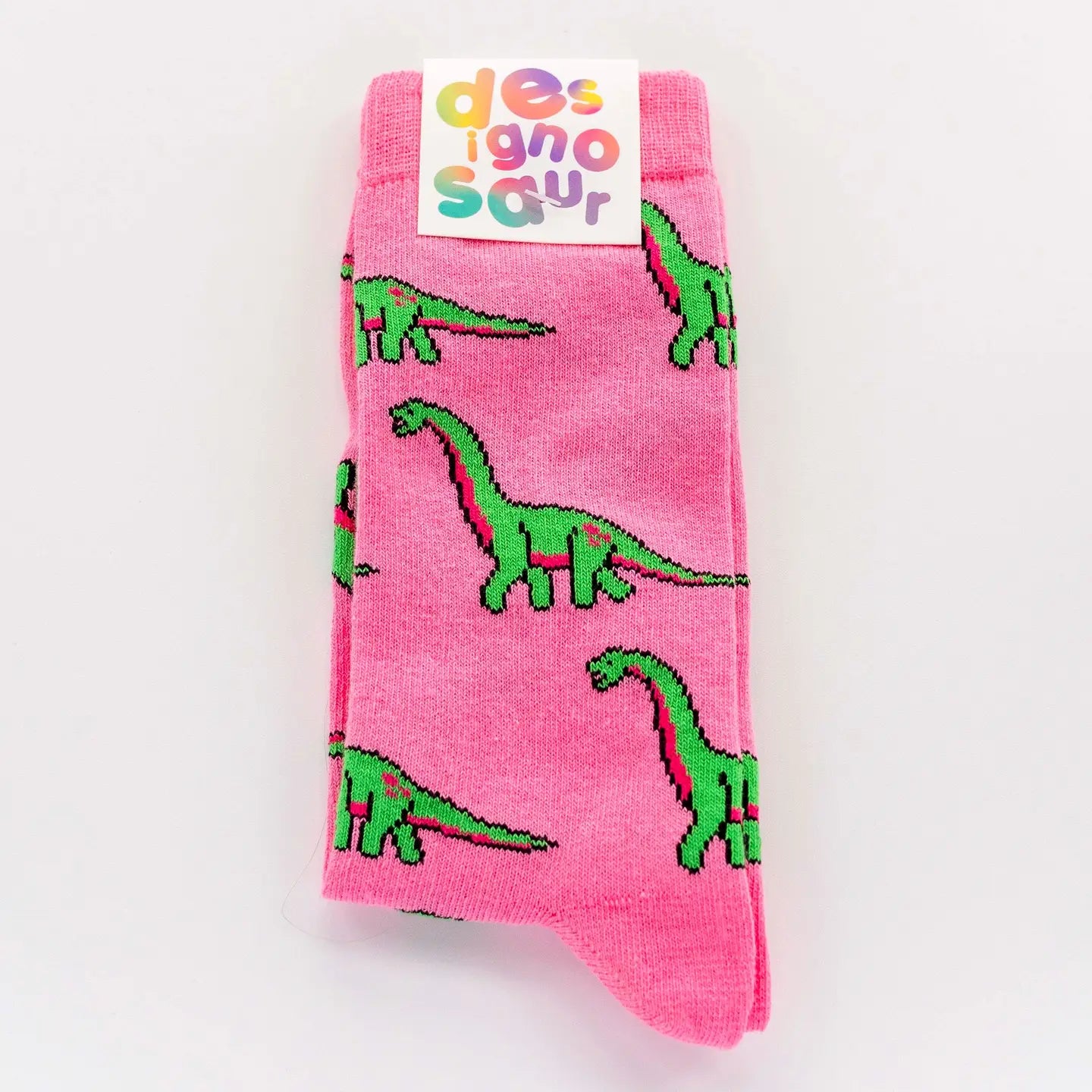 Pink Diplodocus Socks