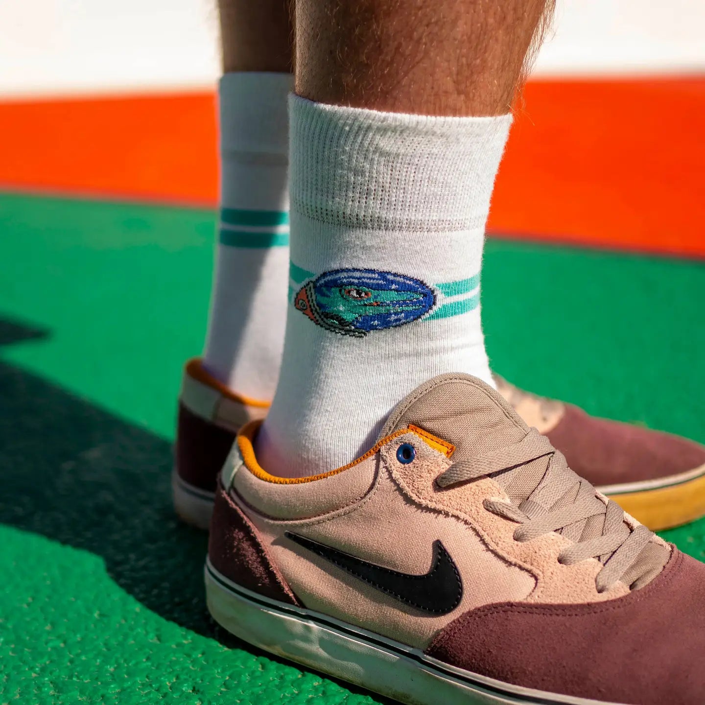 Space Velociraptor Astronaut Socks