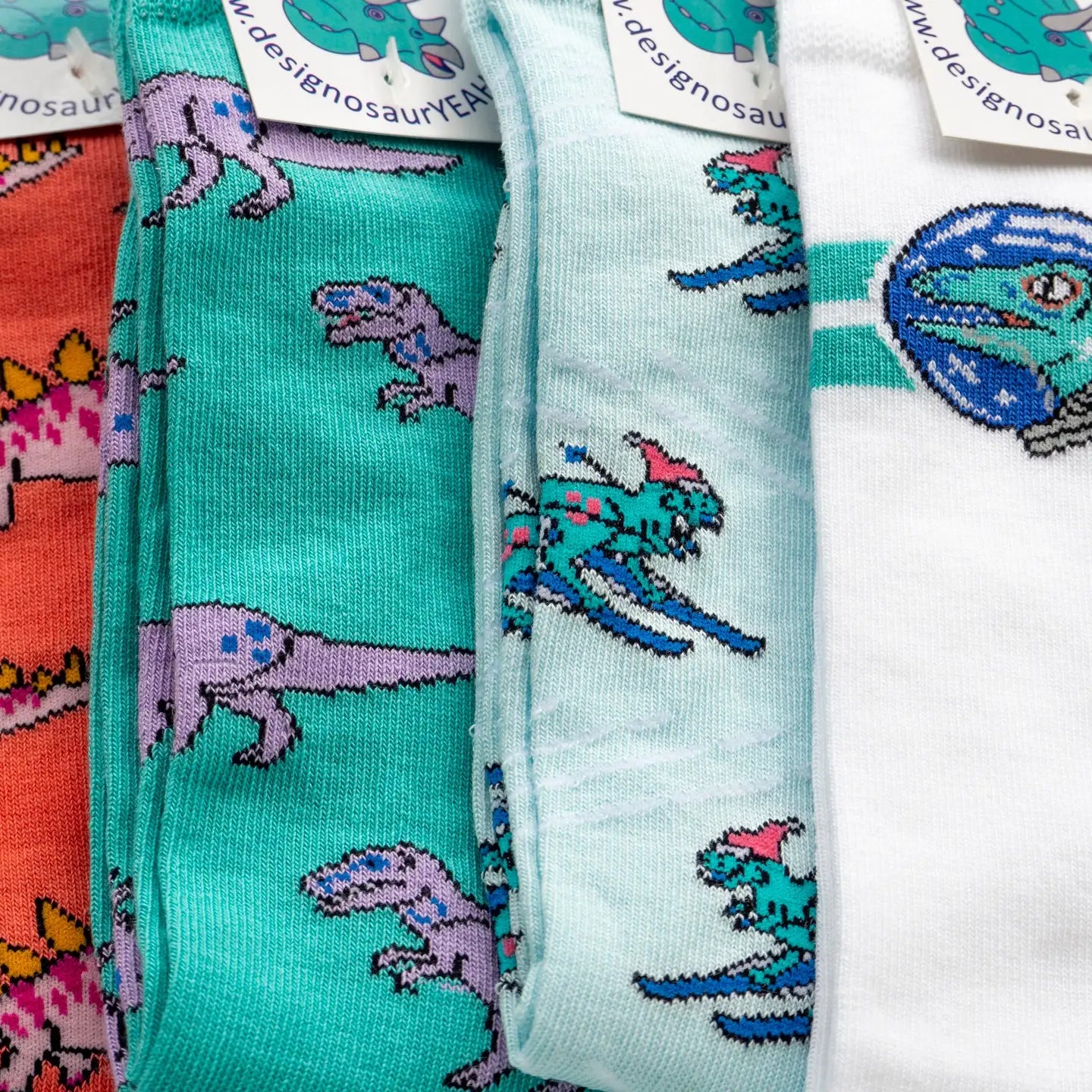 Space Velociraptor Astronaut Socks