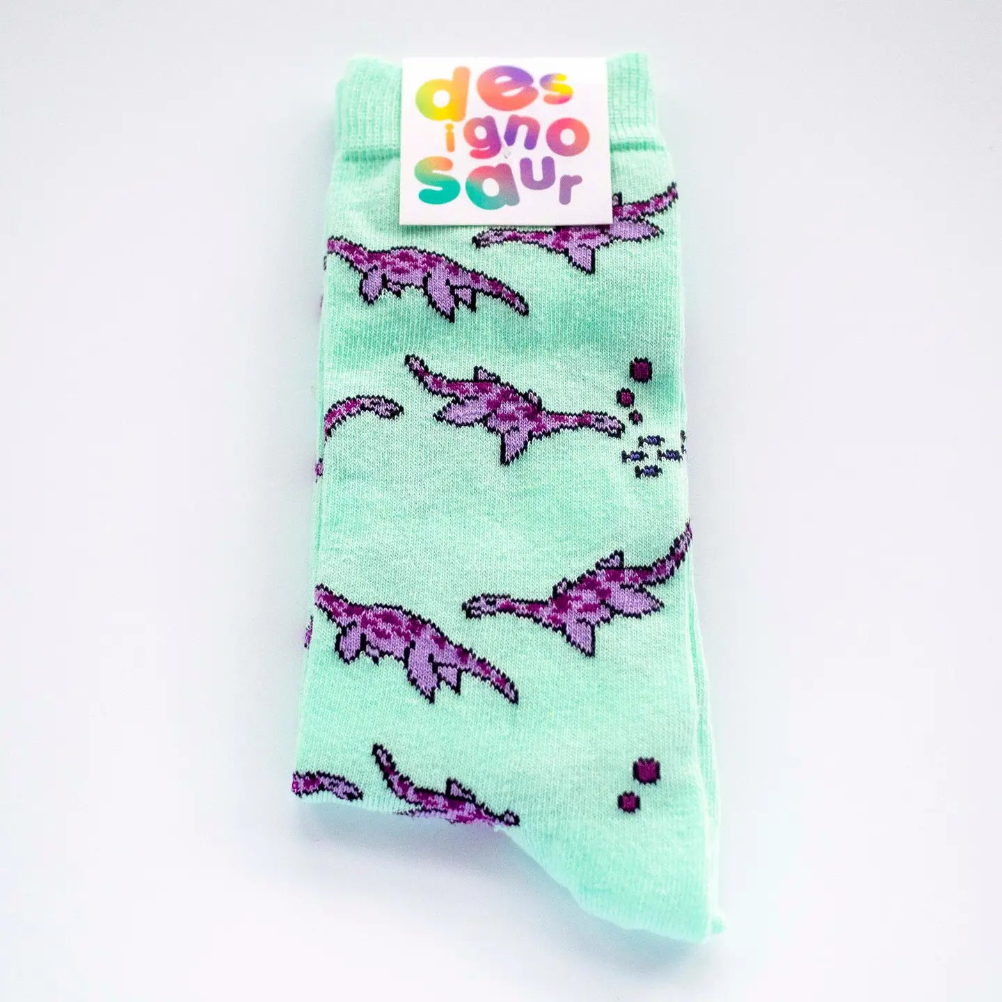Light Green Plesiosaur Socks