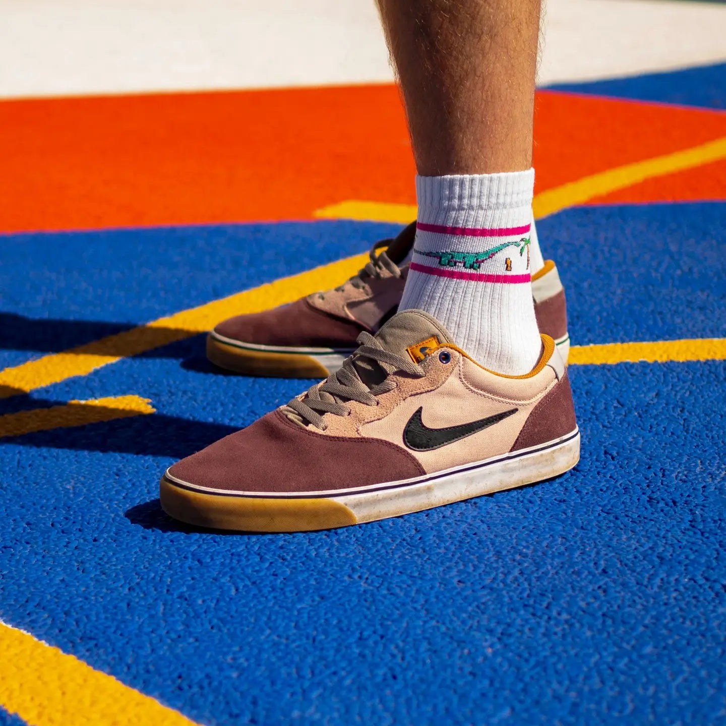 White Diplodocus Socks