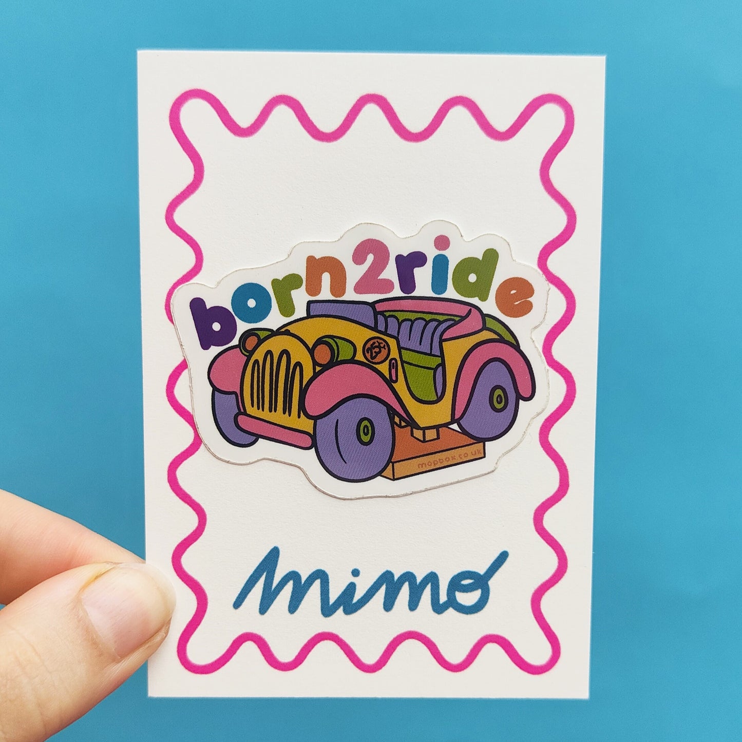 Born 2 Ride - Vinyl Sticker - Wholesale Case of 6 Units