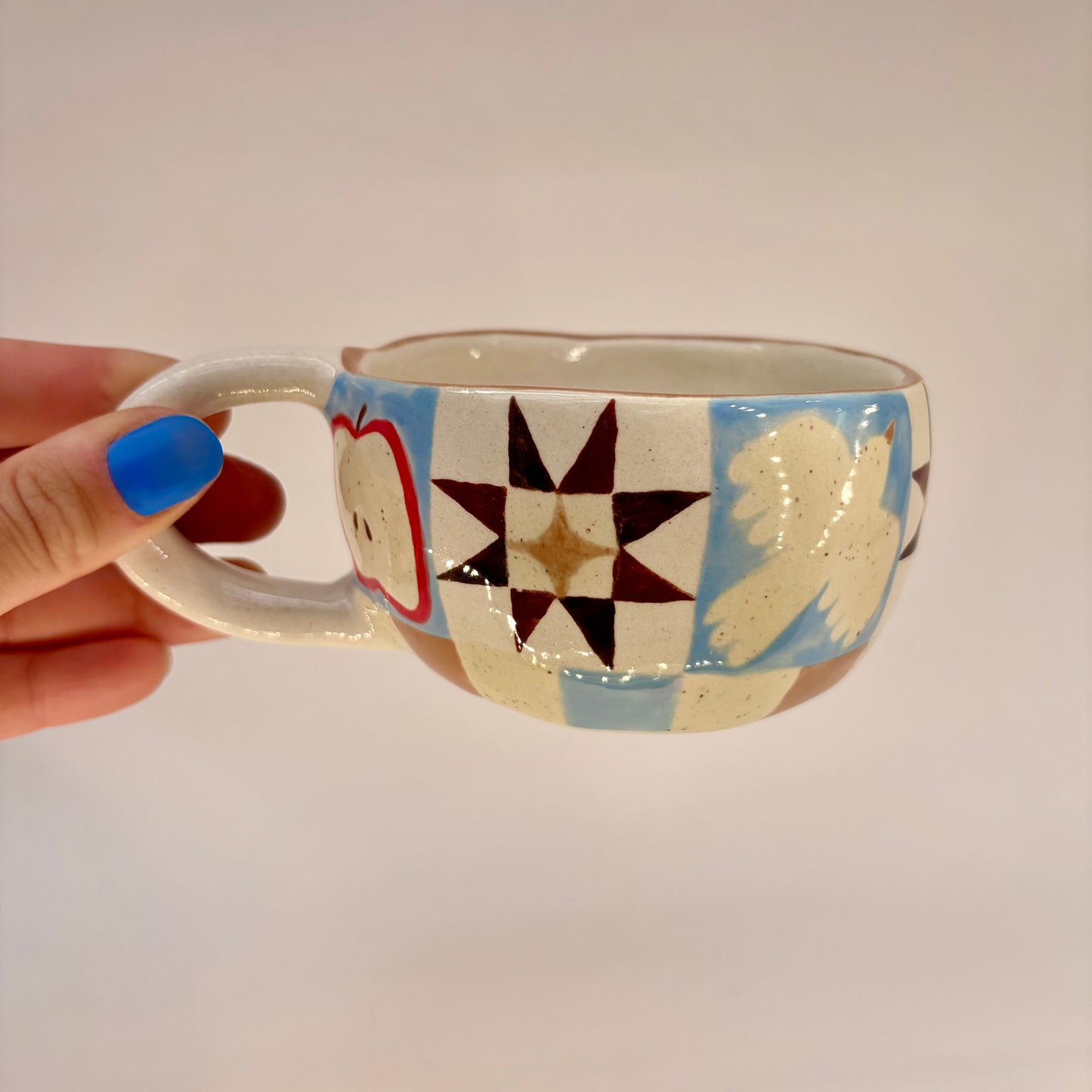 Winter Quilt Ceramic Mug