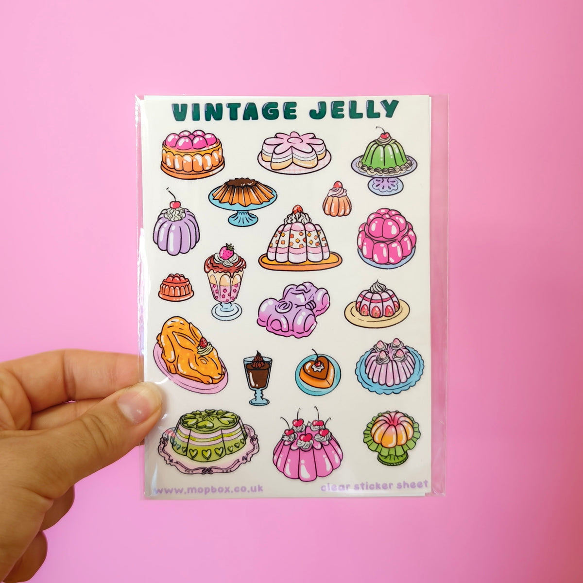 Vintage Jelly Clear Decorative Sticker Sheet