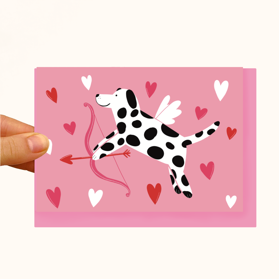 Cupid Dog - Pearlescent Love Card - WS Case of 6 Units