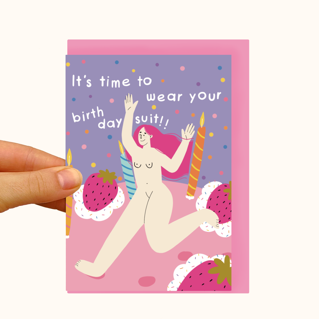 Birthday Suit - Pearlescent Birthday Card - WS Case of 6 Units