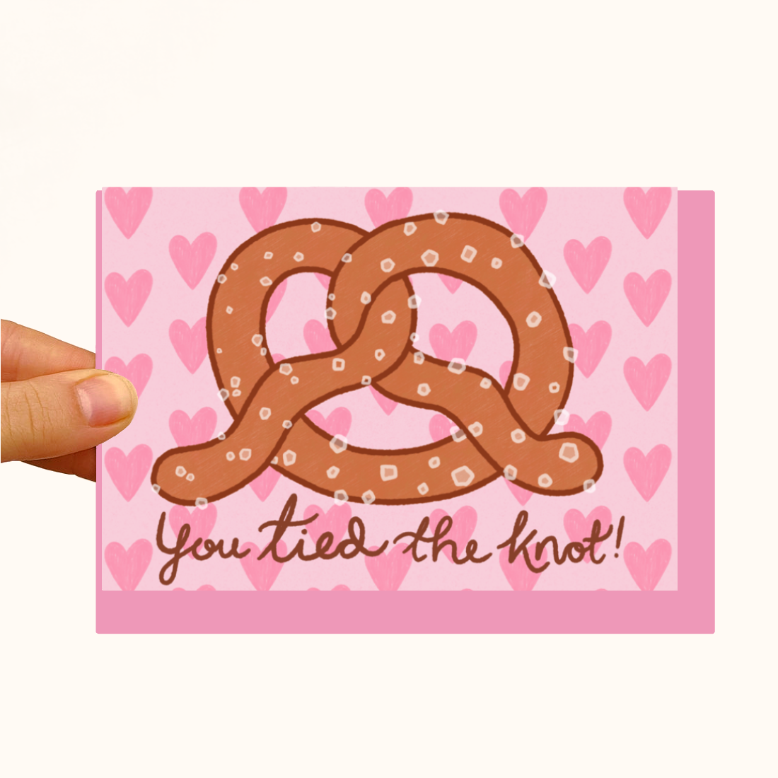 Pretzel Knot - Engagement & Marriage Card - Pearlescent Love Card - WS Case of 6 Units