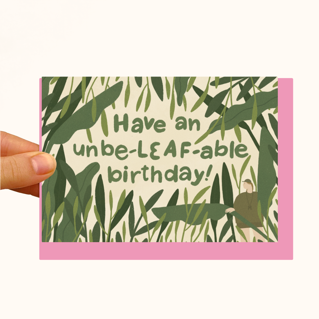 Unbe-leaf-able Birthday - Outdoors Explorer - Pearlescent Birthday Card - WS Case of 6 Units