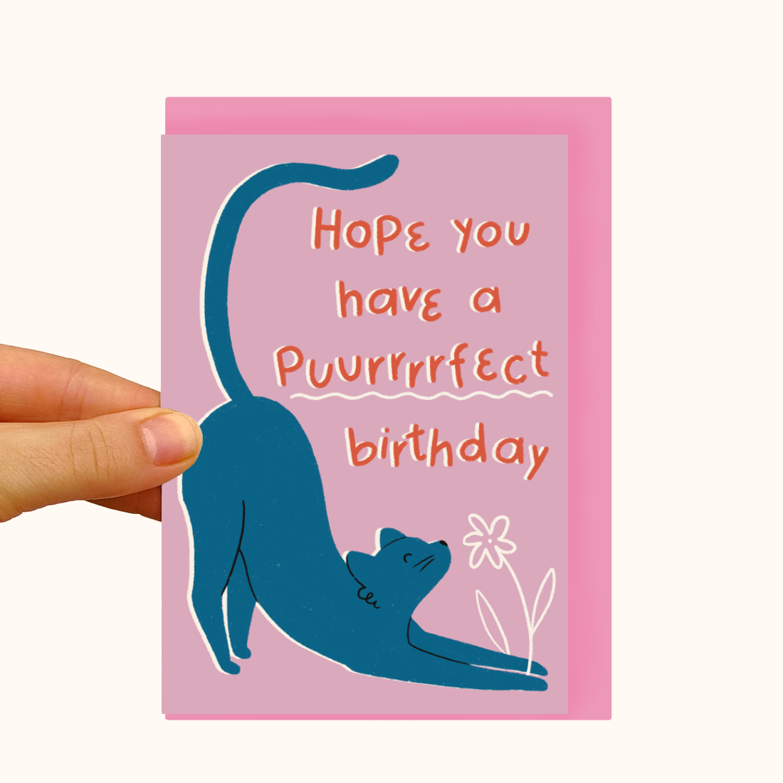 Purrfect Birthday Cat- Pearlescent Birthday Card - WS Case of 6 Units