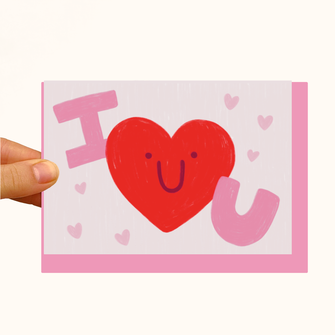 I Love You - Happy Heart - Pearlescent Love Card - WS Case of 6 Units