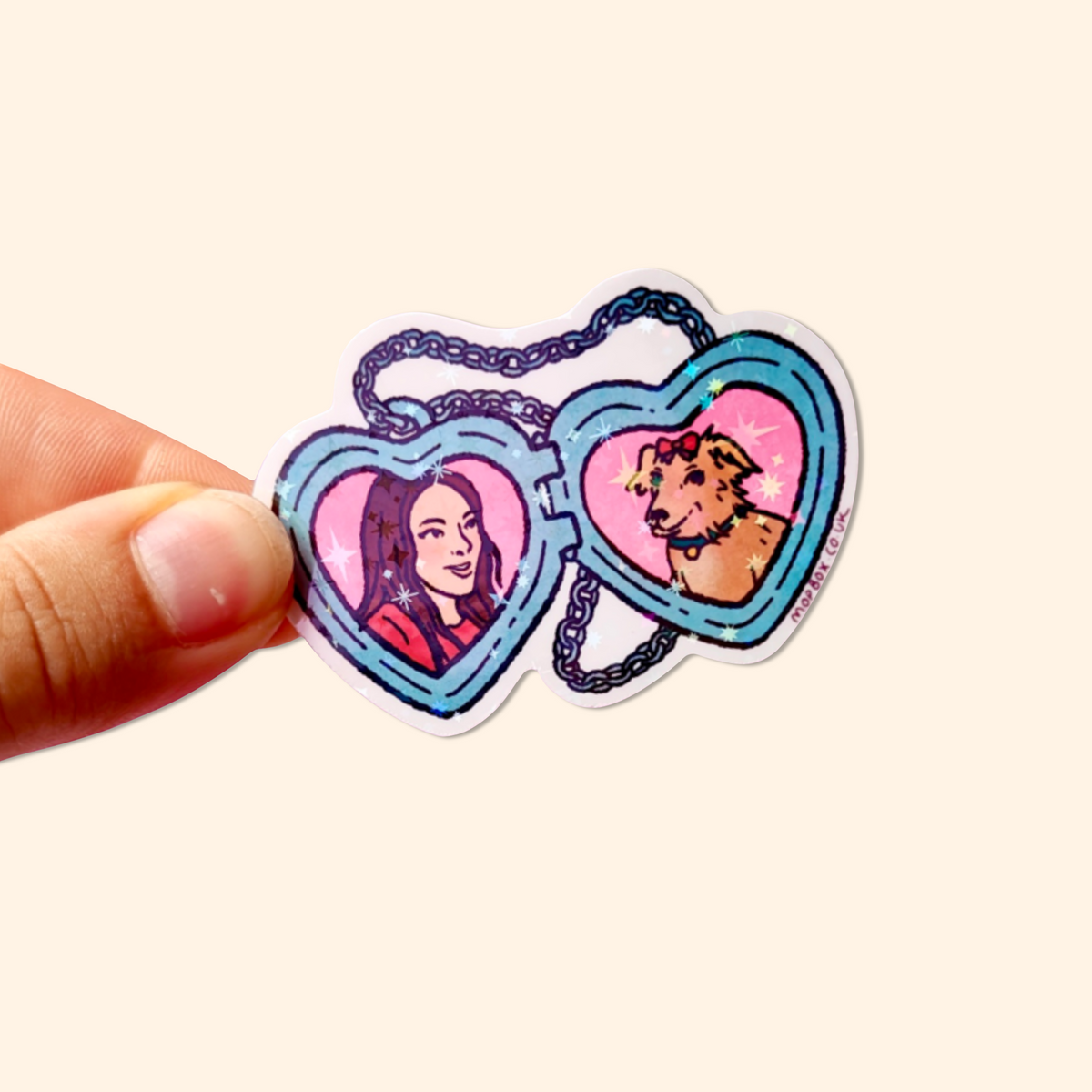 Dog Lover Locket Sticker