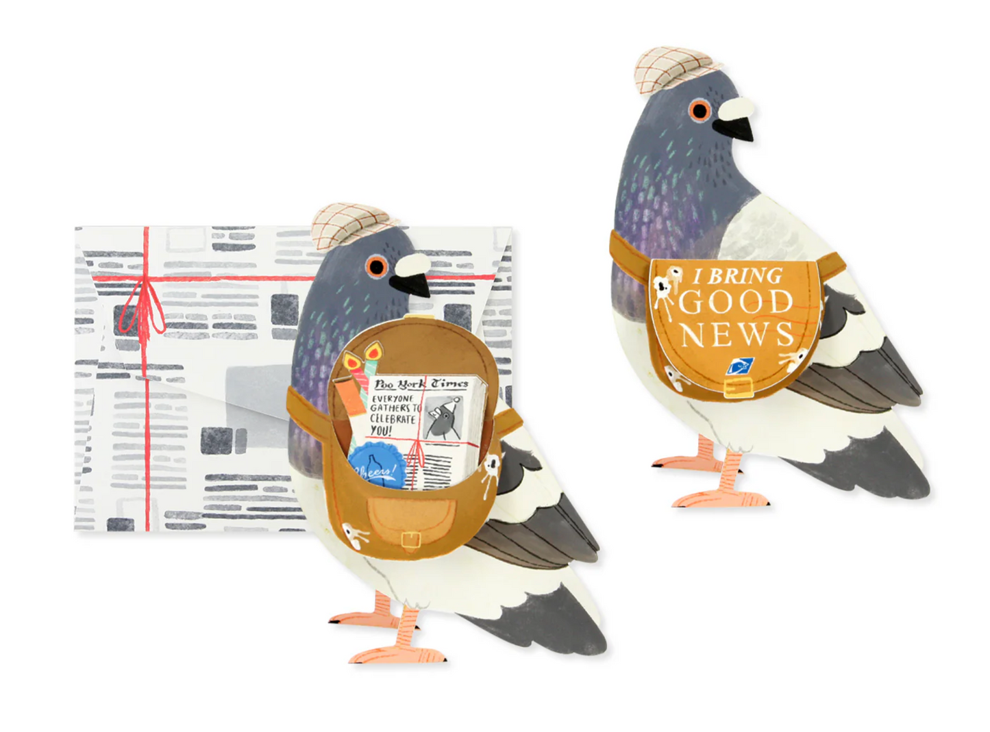 Messenger Pigeon Pop Out Greeting Card