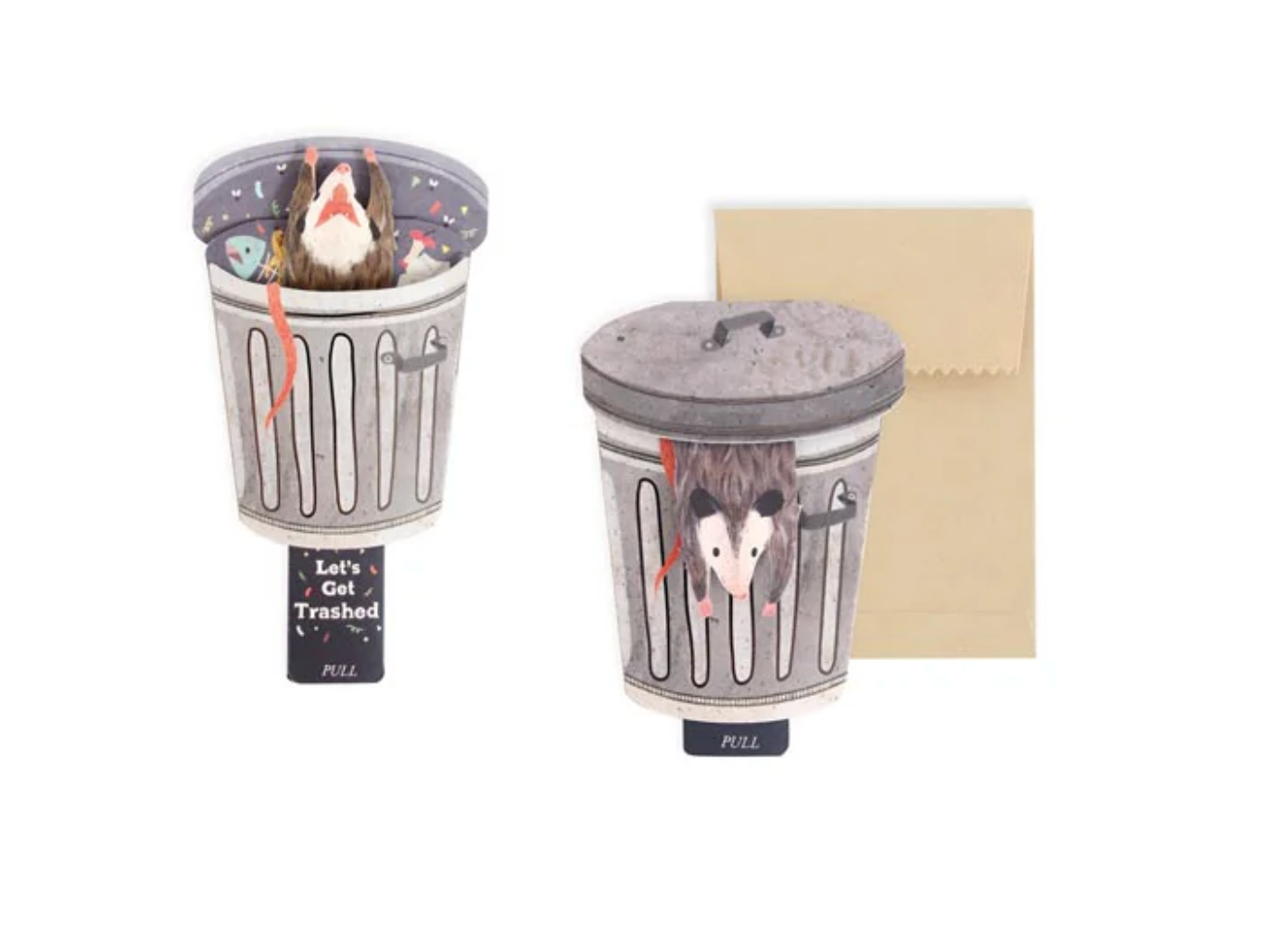 Let's Get Trashed Pop Out Greeting Card