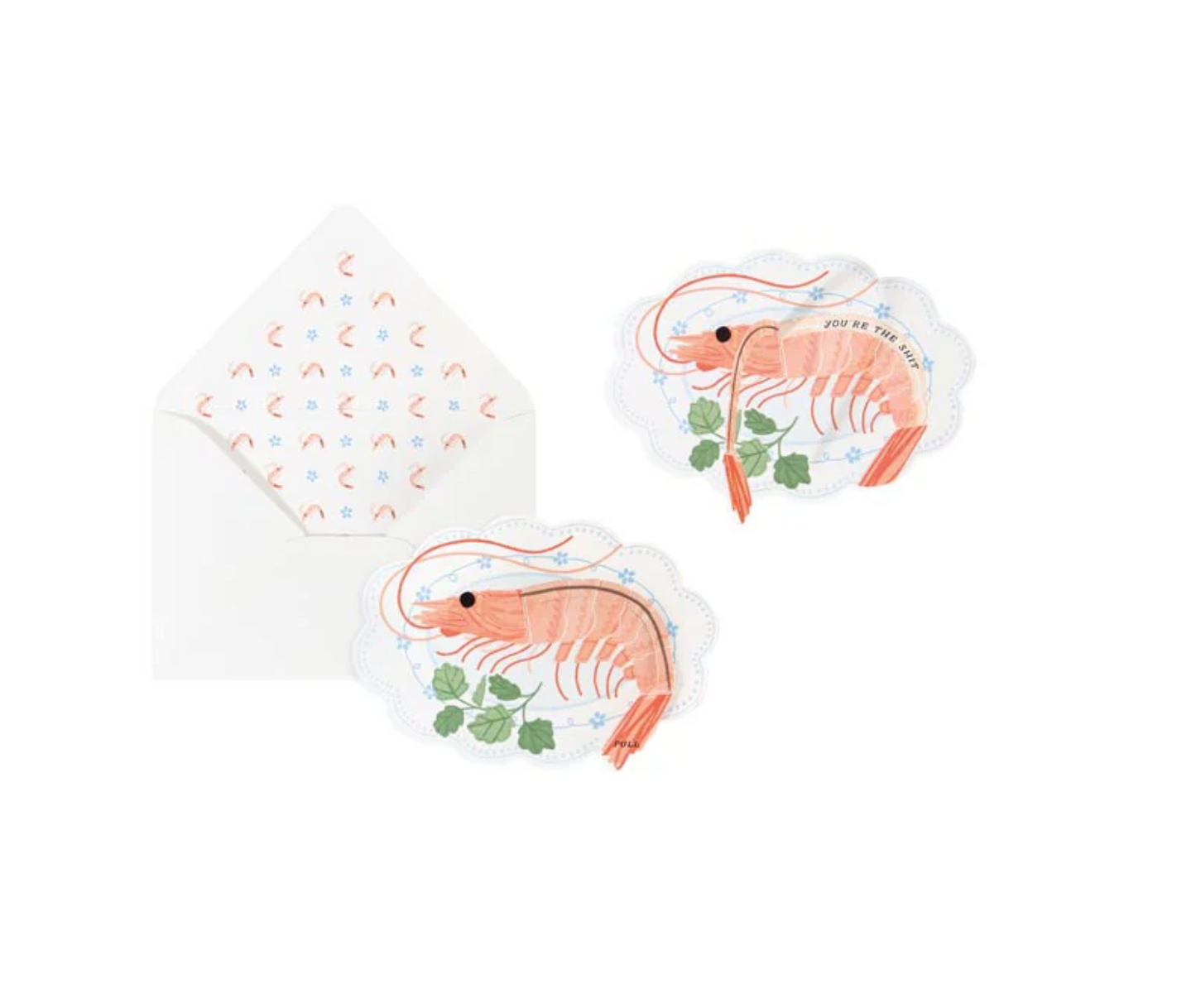 Shrimp Pop Up Greeting Card