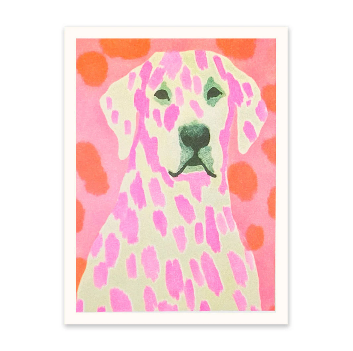 Neon Dalmatian Riso Print