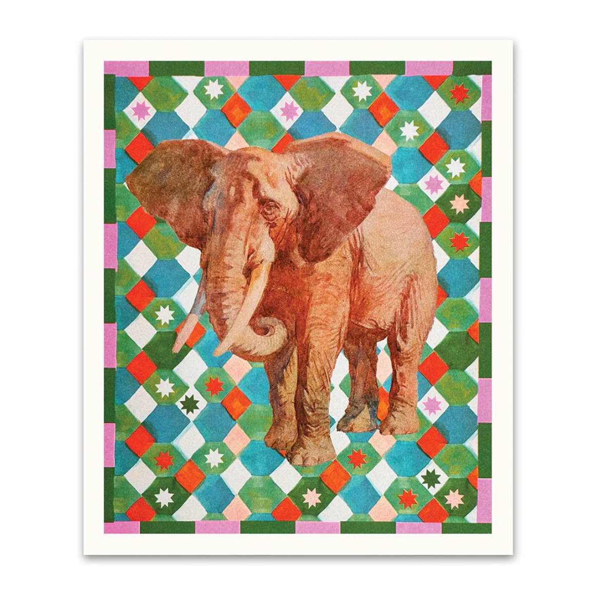Elephant Riso Print