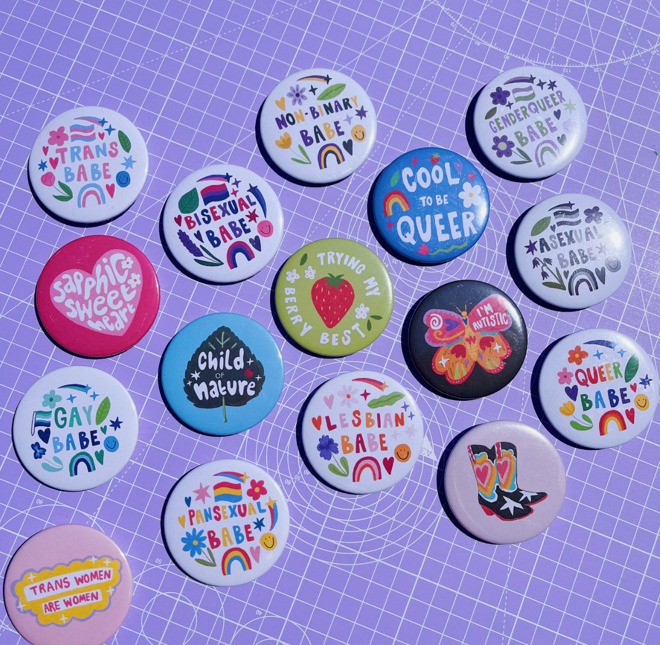 Nonbinary Babe Jumbo Badge