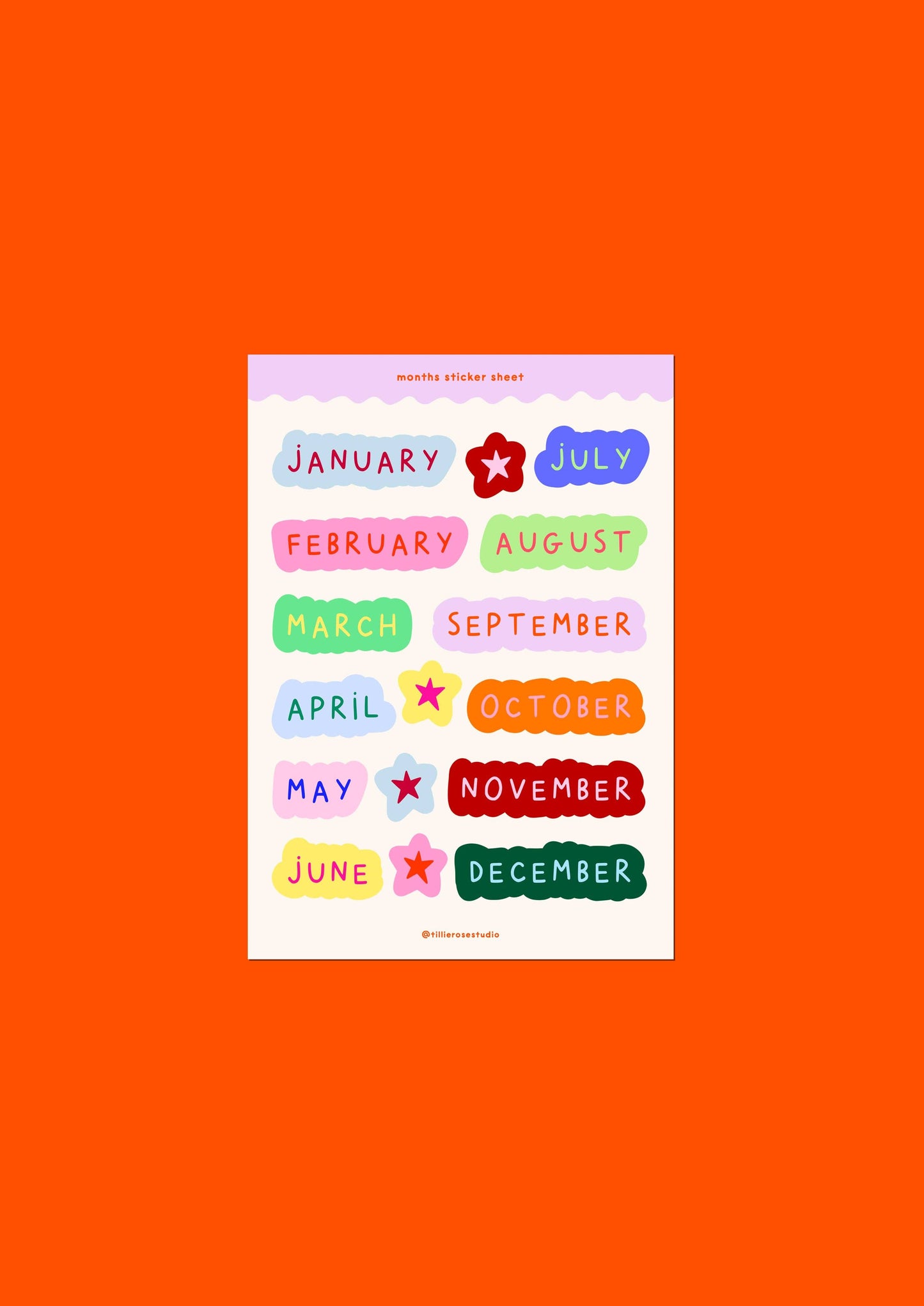 Months Sticker Sheet