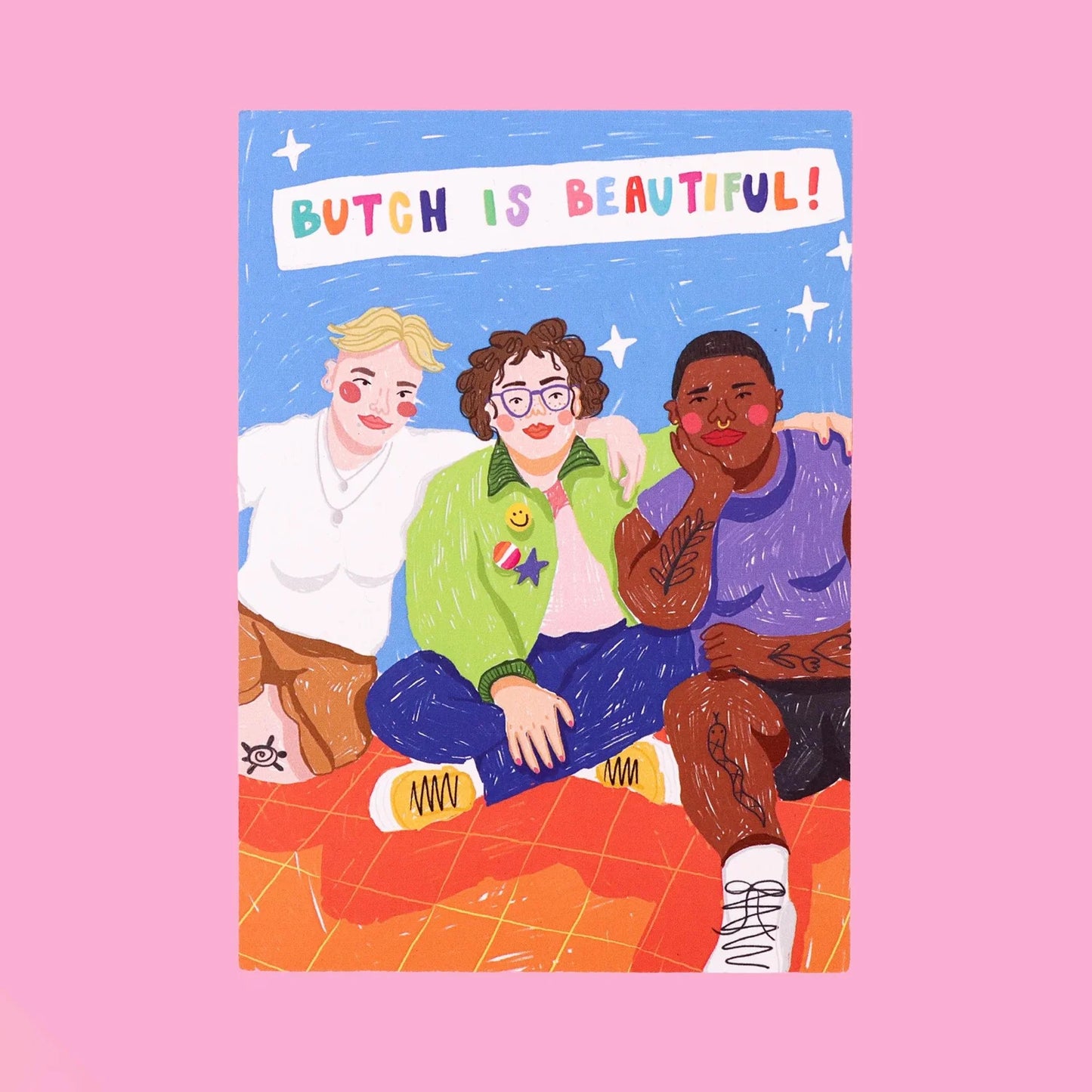 Butch is Beautiful Art Print Postcard A6