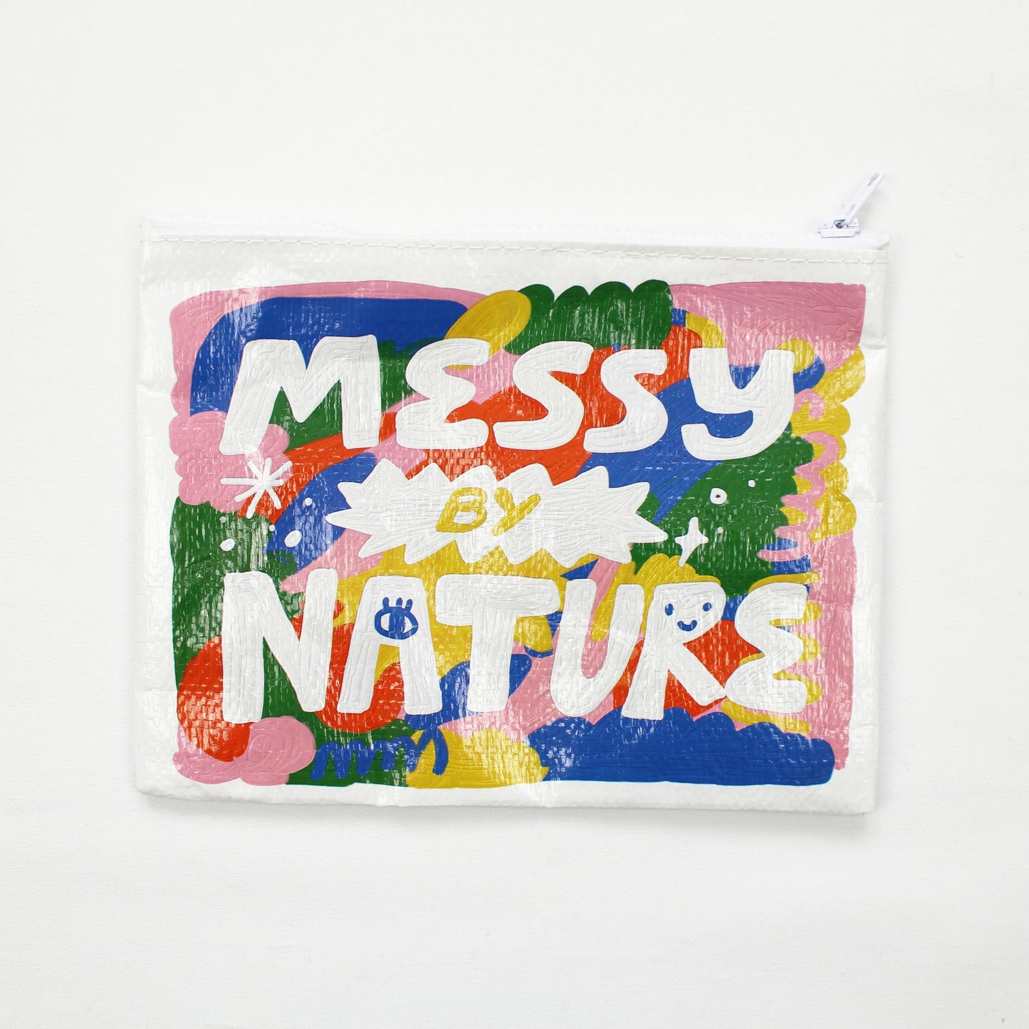 Recycled Material Large Storage Zip Pouch