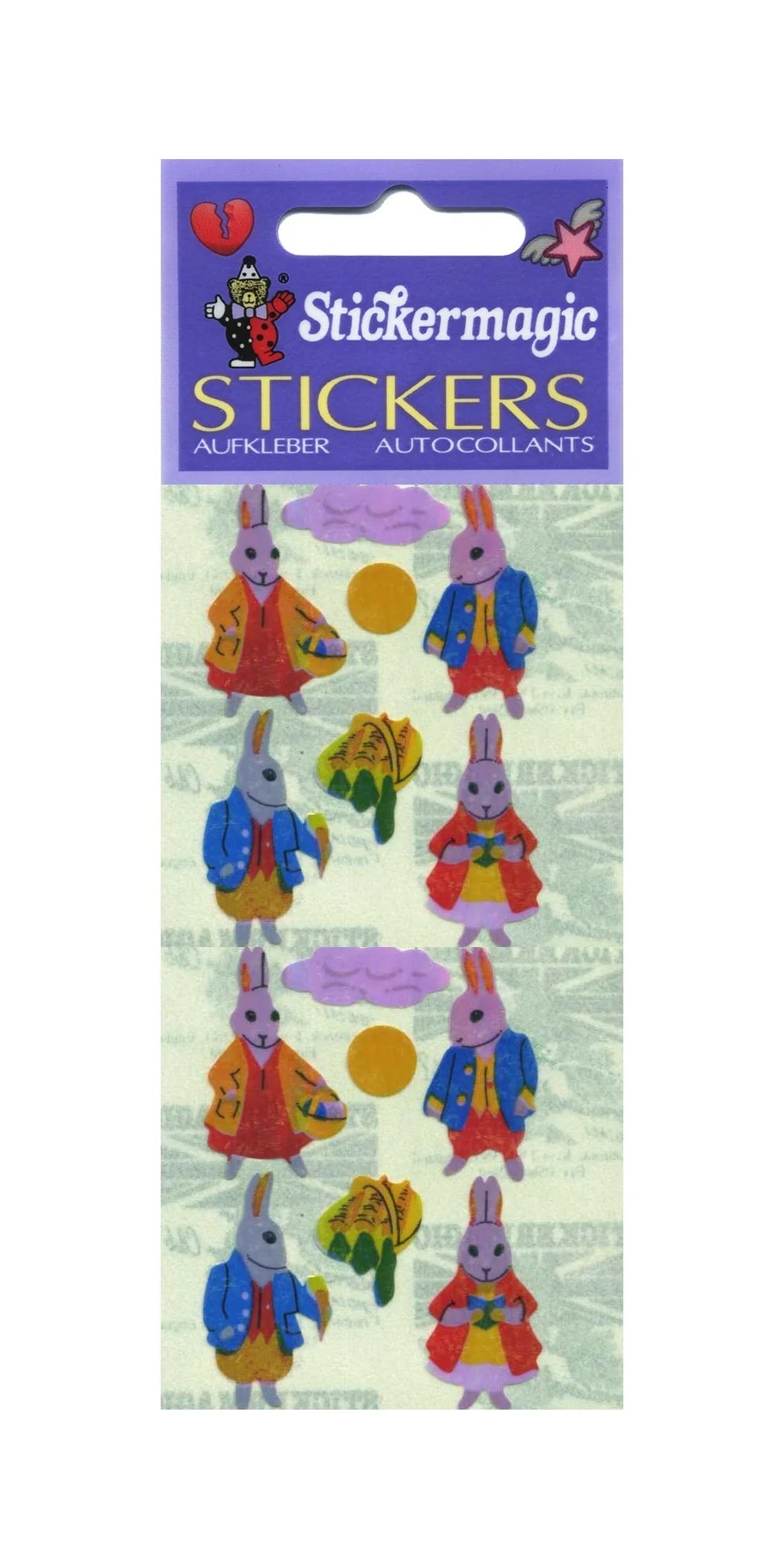Mr & Ms Rabbit Pearly Sticker Sheet