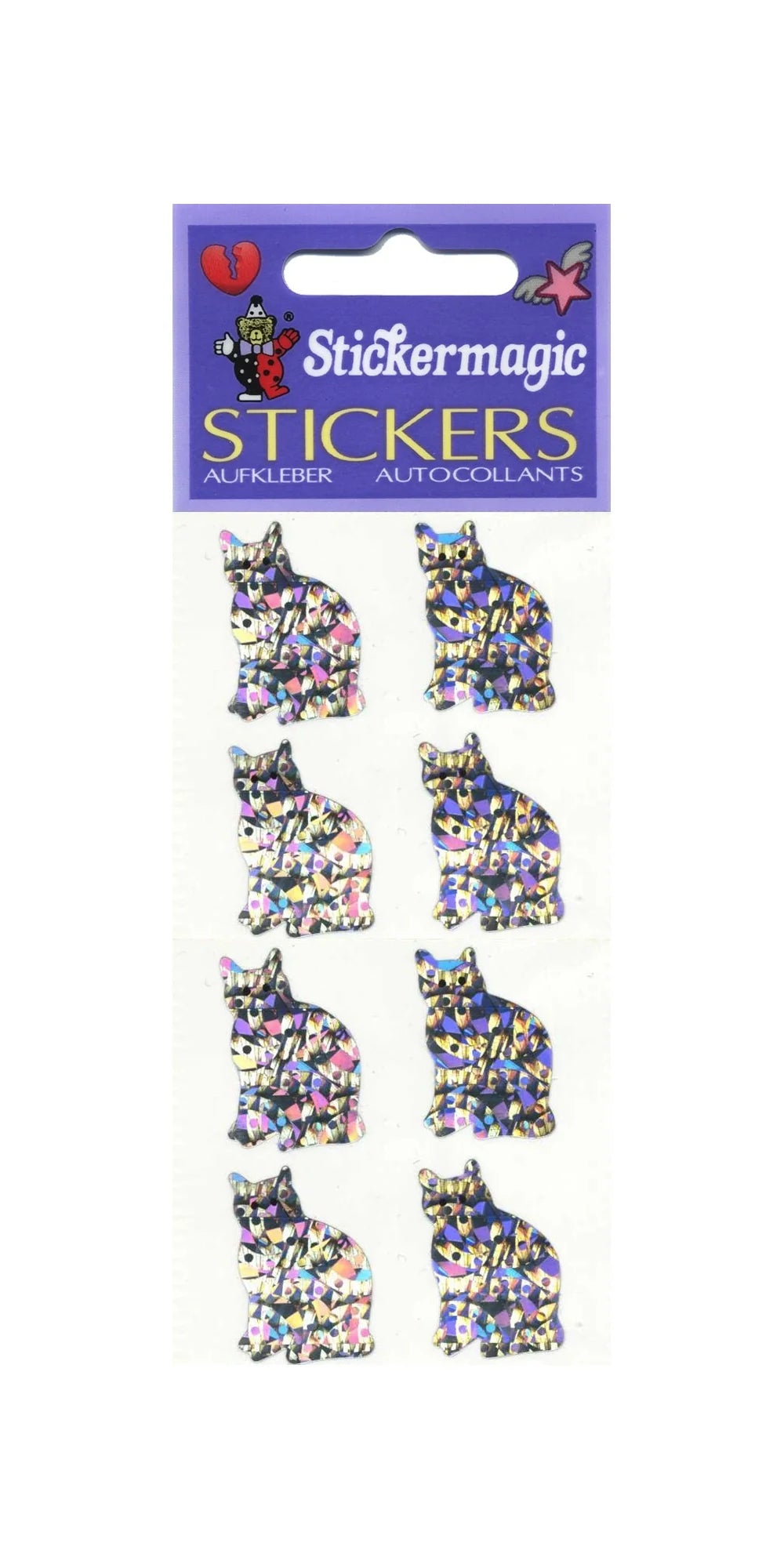 Silver Cats Prismatic Sticker Sheet