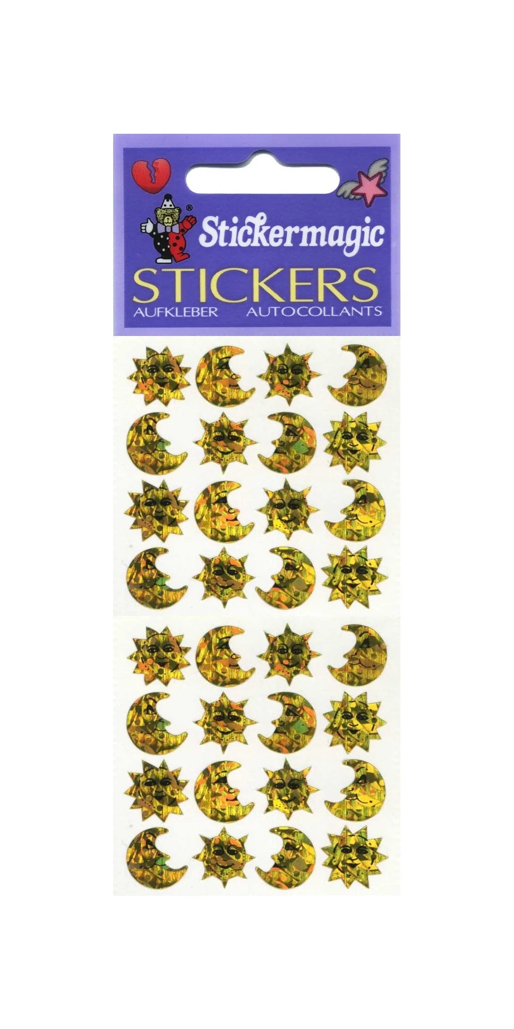 Sun & Moon Gold Prismatic Sticker Sheet