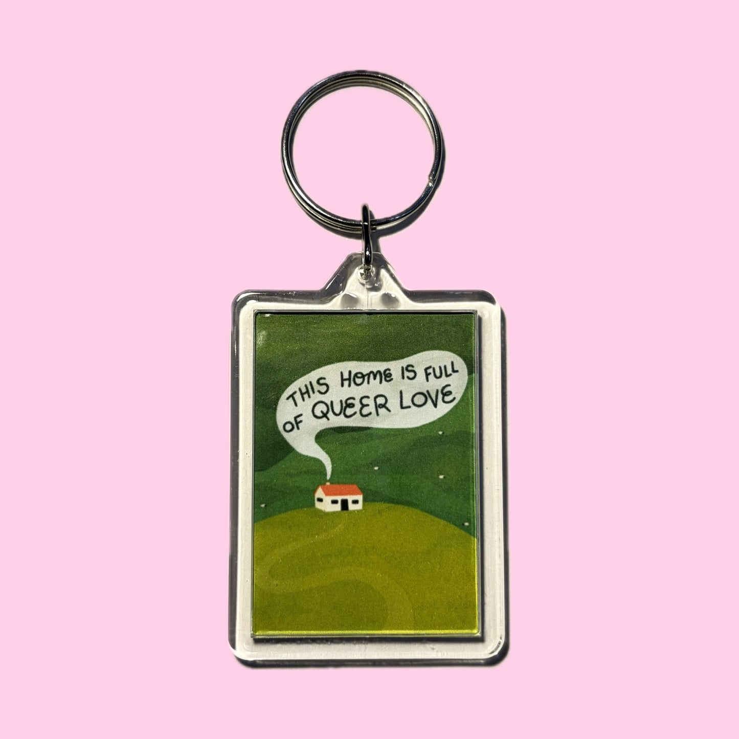'This Home Is Full Of Queer Love' Keychain