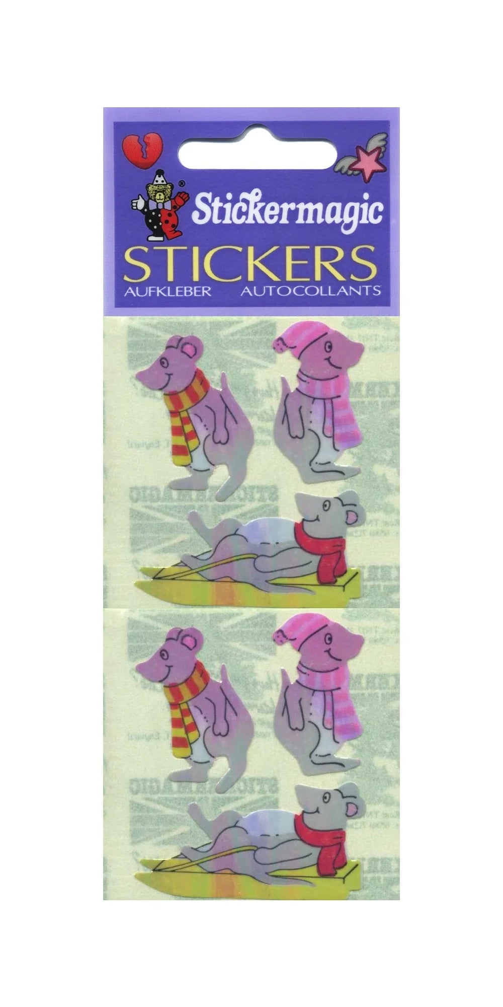 Winter Mice Pearly Sticker Sheet