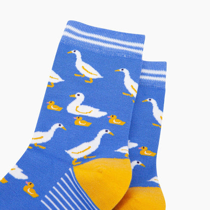 Geese & Goslings Blue Socks