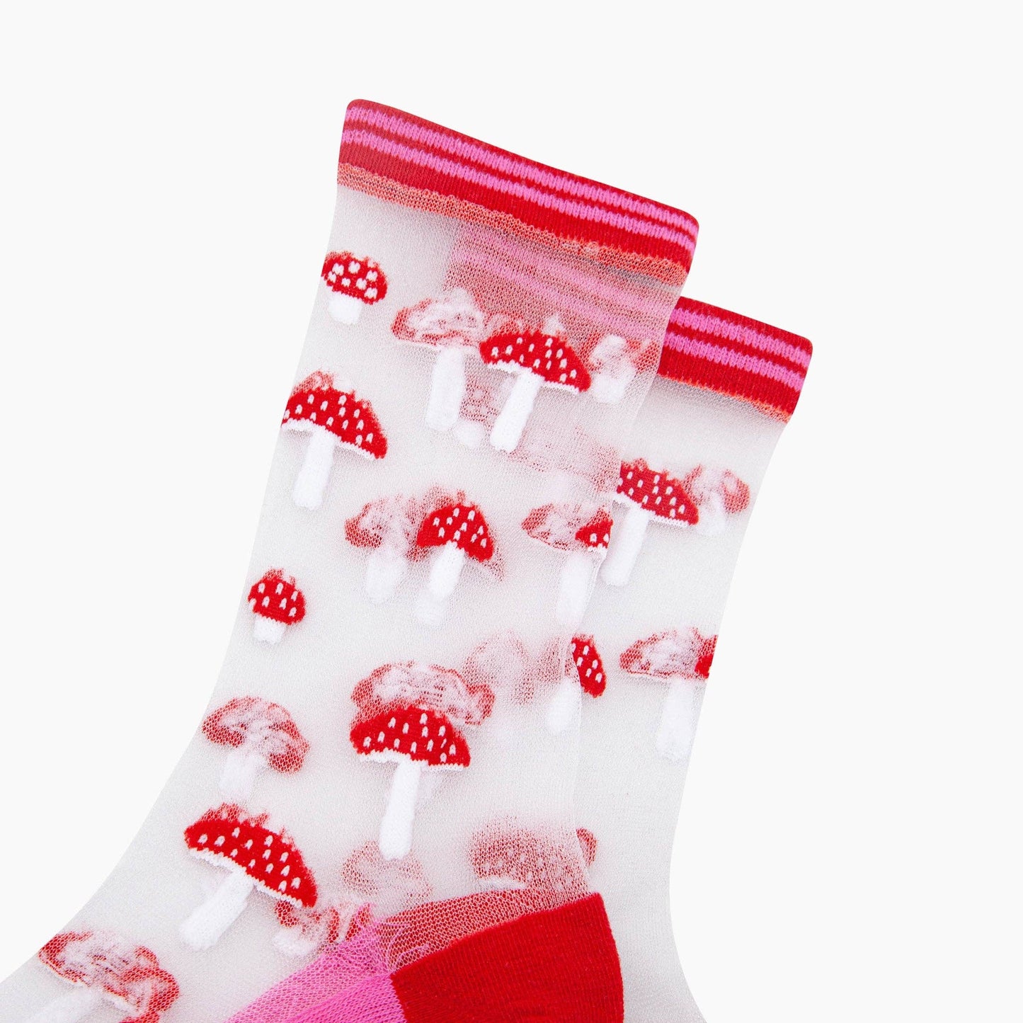 Mushroom Sheer Socks
