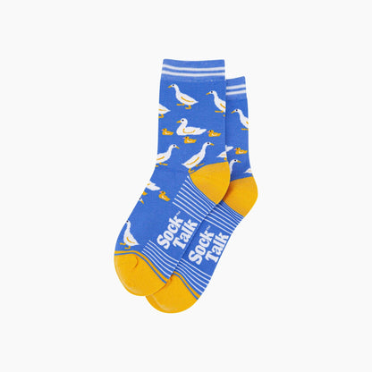 Geese & Goslings Blue Socks